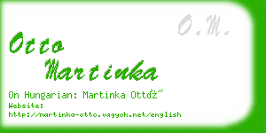 otto martinka business card